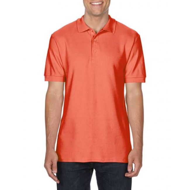 Premium cotton® adult double piquÉ polo culoare bright salmon marimea l