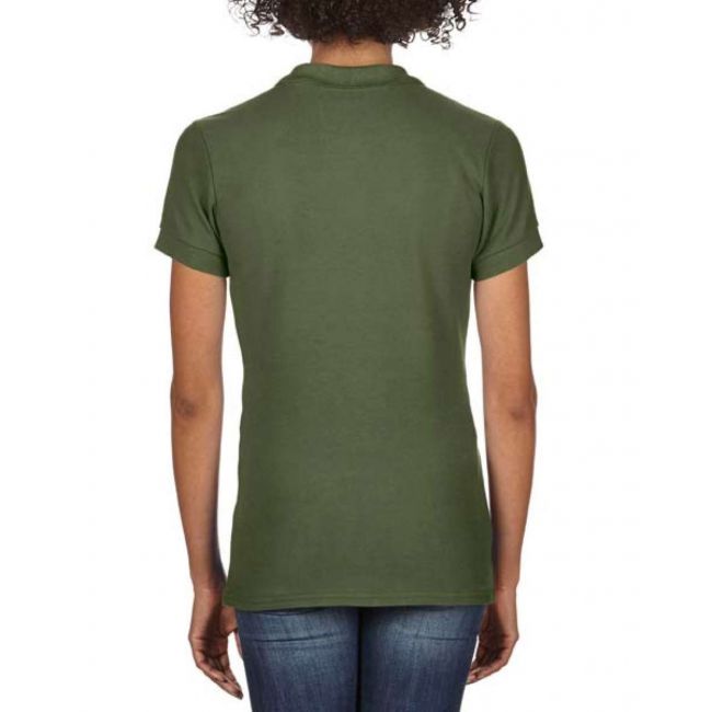 Premium cotton® ladies' double piquÉ polo culoare military green marimea xl