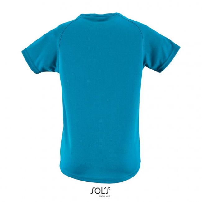 Sol's sporty kids - raglan-sleeved t-shirt culoare aqua marimea 12a