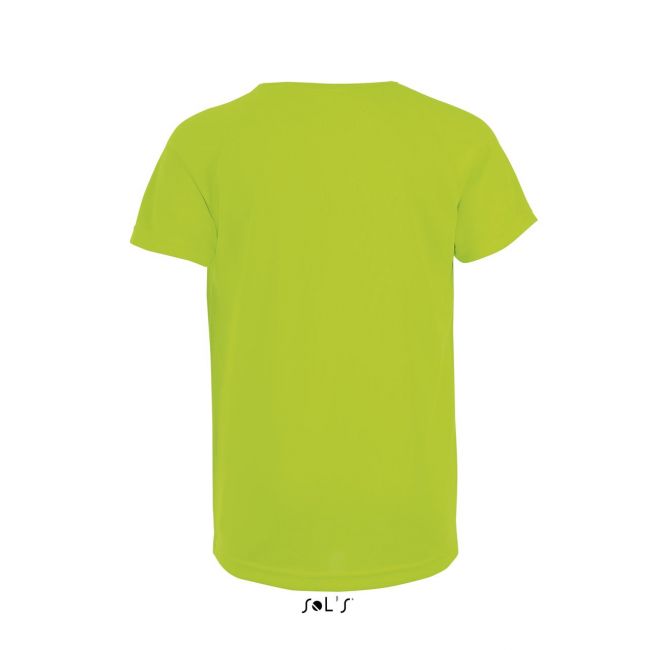 Sol's sporty kids - raglan-sleeved t-shirt culoare neon green marimea 8a