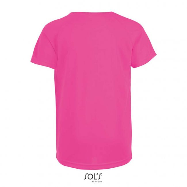 Sol's sporty kids - raglan-sleeved t-shirt culoare neon pink 2 marimea 12a