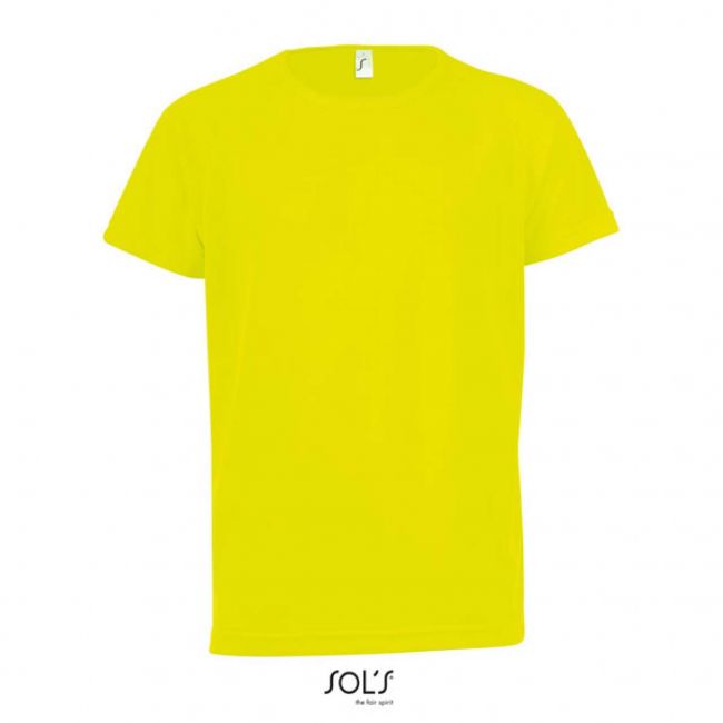 Sol's sporty kids - raglan-sleeved t-shirt culoare neon yellow marimea 12a