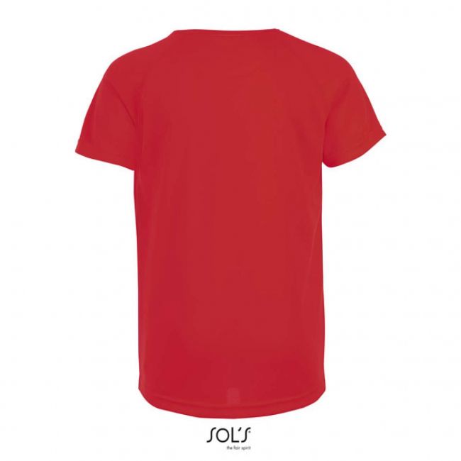 Sol's sporty kids - raglan-sleeved t-shirt culoare red marimea 10a