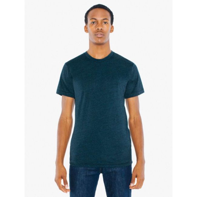 Unisex poly-cotton short sleeve t-shirt culoare black aqua marimea xs