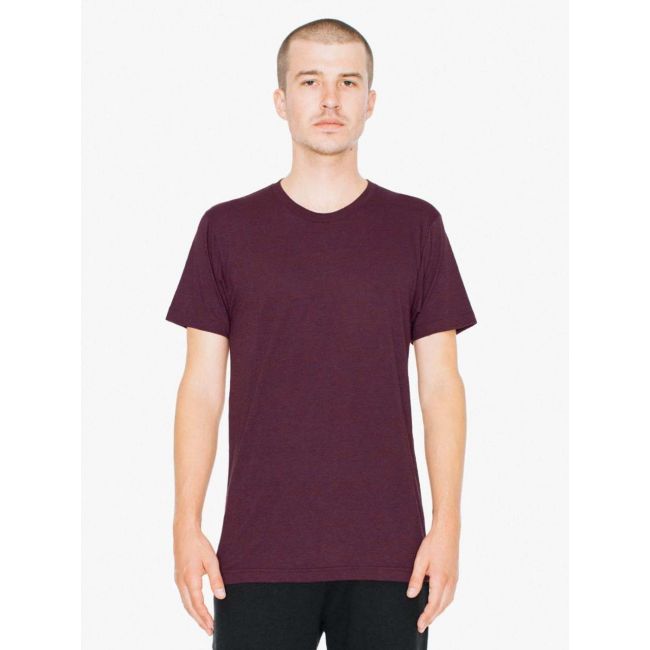 Unisex tri-blend short sleeve track t-shirt culoare tri-cranberry marimea xs