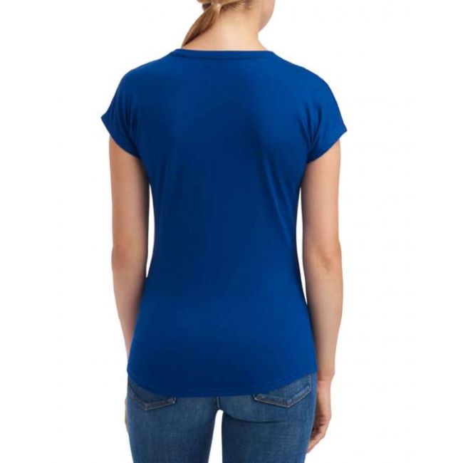 Women's tri-blend v-neck tee culoare atlantic blue marimea xs