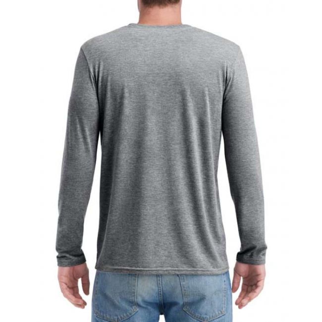 Adult tri-blend long sleeve tee culoare heather graphite marimea m