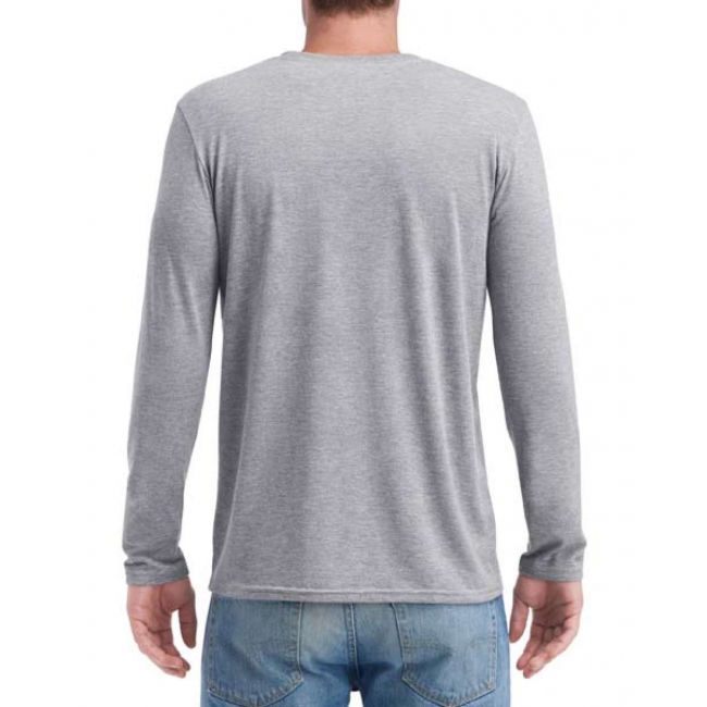 Adult tri-blend long sleeve tee culoare heather grey marimea s