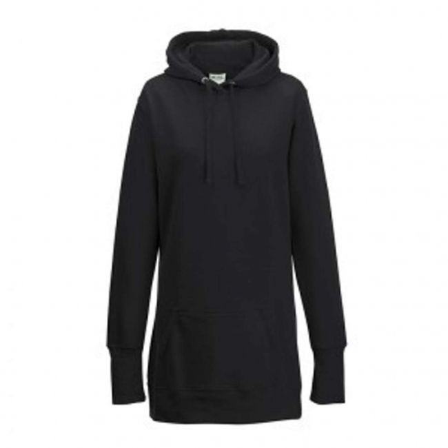 Girlie longline hoodie culoare jet black marimea l