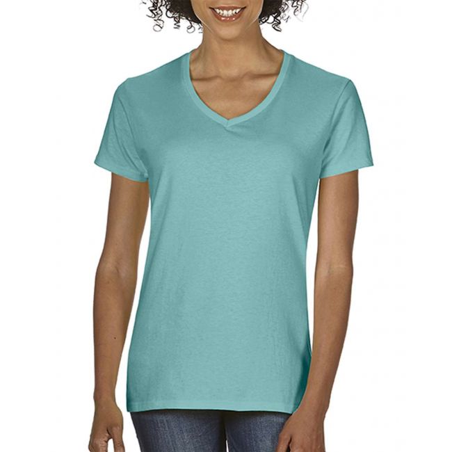 Ladies' midweight v-neck tee culoare seafoam marimea s