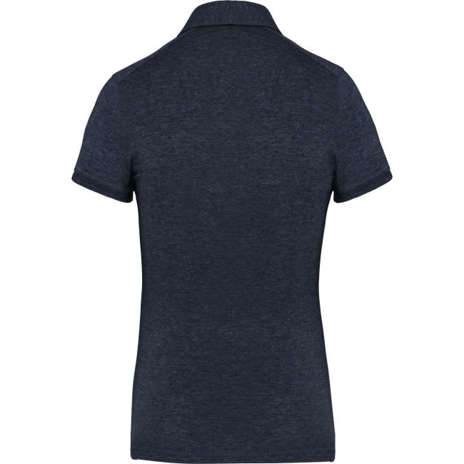 Ladies' short sleeved jersey polo shirt culoare french navy heather marimea l