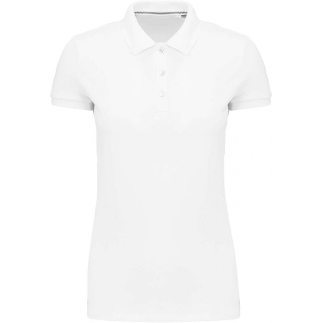 Ladies' supima® short sleeve polo shirt culoare white marimea l