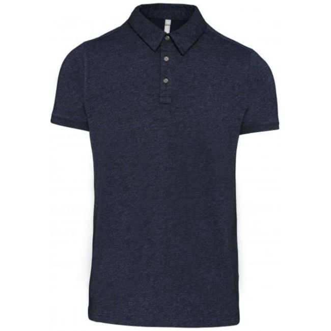 Men's short sleeved jersey polo shirt culoare french navy heather marimea l