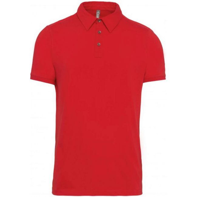 Men's short sleeved jersey polo shirt culoare red marimea m