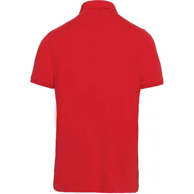 Men's short sleeved jersey polo shirt culoare red marimea m