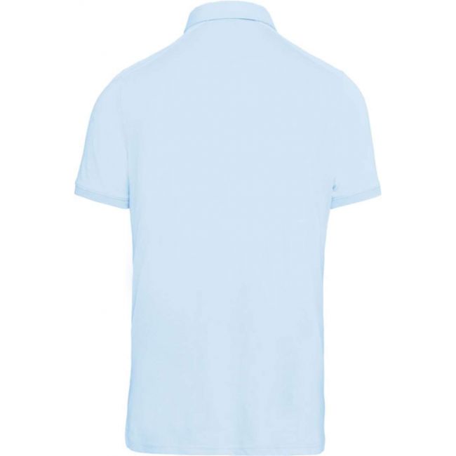 Men's short sleeved jersey polo shirt culoare sky blue marimea l