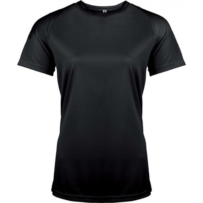 Ladies' short-sleeved sports t-shirt culoare black marimea 2xl