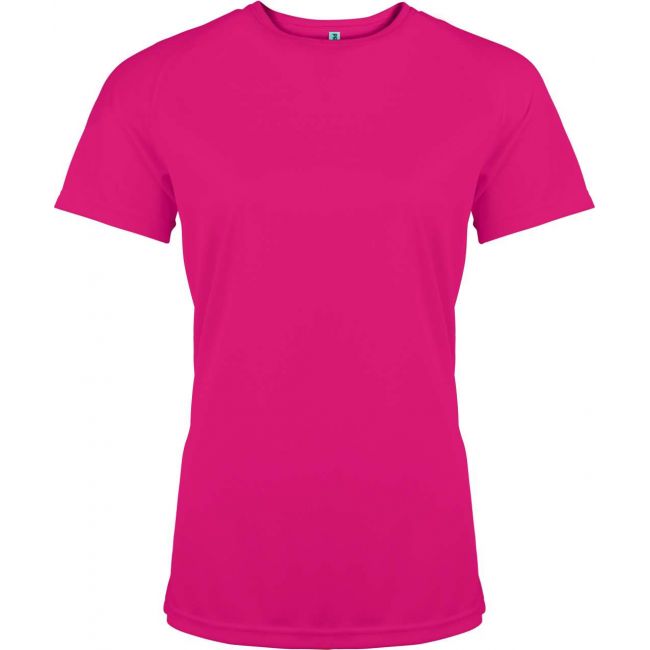 Ladies' short-sleeved sports t-shirt culoare fuchsia marimea 2xl