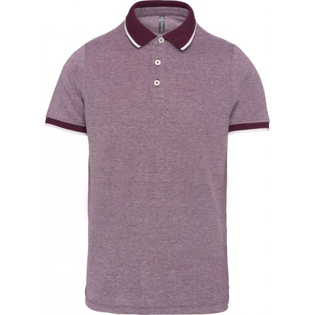 Men's two-tone marl polo shirt culoare marl wine marimea s