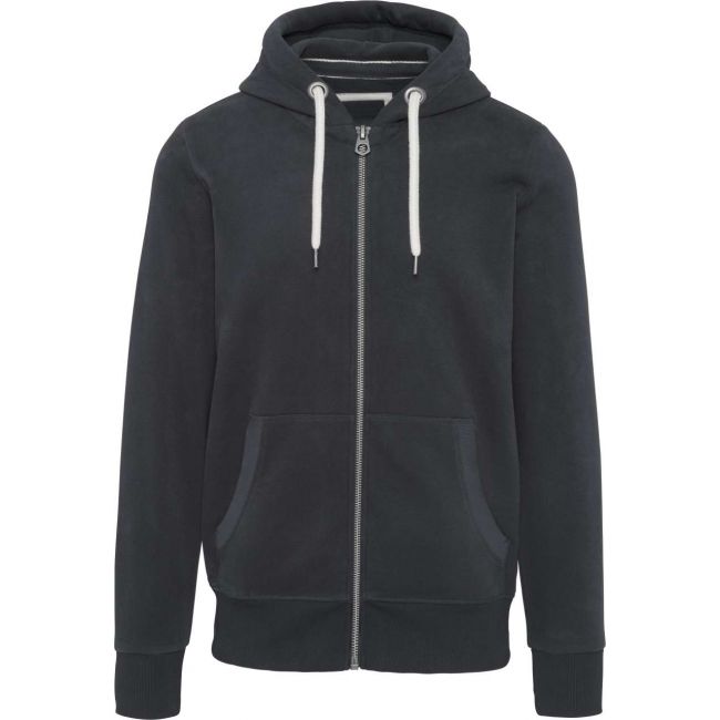 Men’s vintage zipped hooded sweatshirt culoare vintage charcoal marimea 2xl