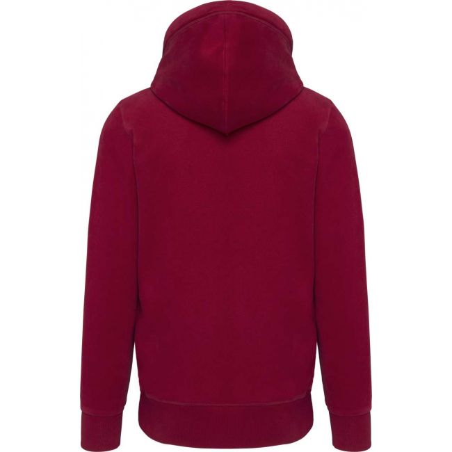 Men’s vintage zipped hooded sweatshirt culoare vintage dark red marimea l