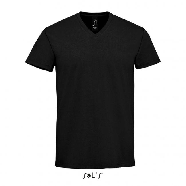 Sol's imperial v men - v-neck t-shirt culoare deep black marimea l