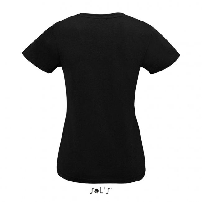 Sol's imperial v women - v-neck t-shirt culoare deep black marimea m