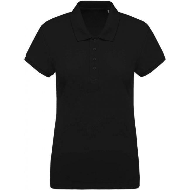 Ladies’ organic piquÉ short-sleeved polo shirt culoare black marimea xl