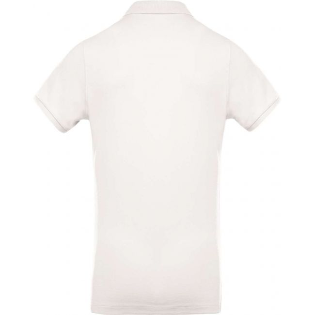 Men's organic piquÉ short-sleeved polo shirt culoare cream marimea m