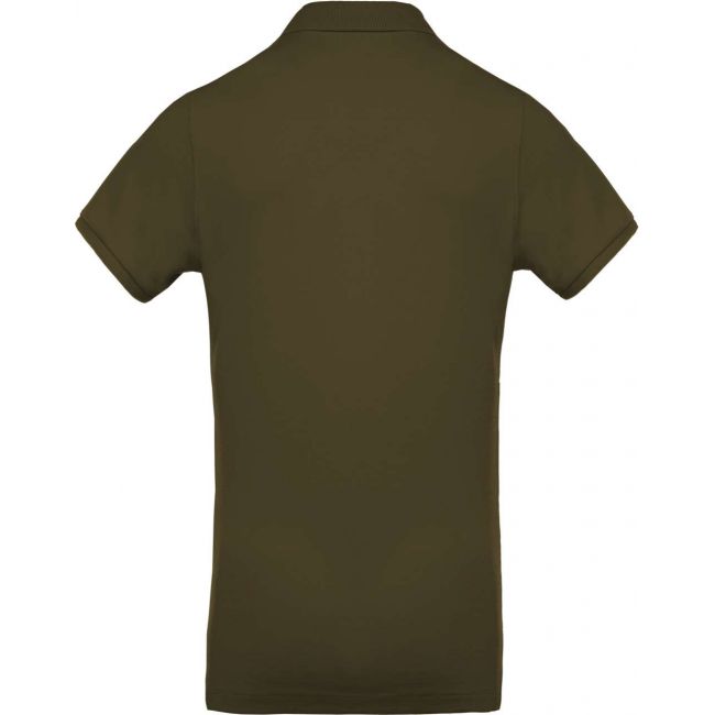 Men's organic piquÉ short-sleeved polo shirt culoare mossy green marimea m