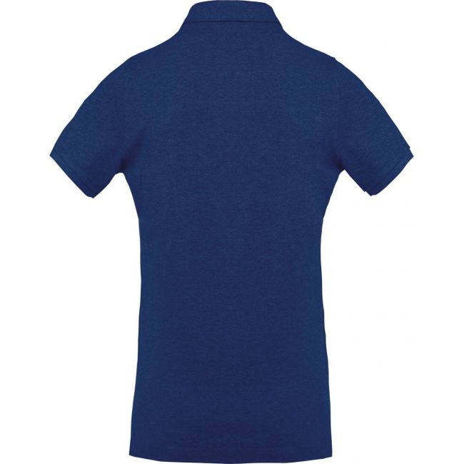 Men's organic piquÉ short-sleeved polo shirt culoare ocean blue heather marimea l