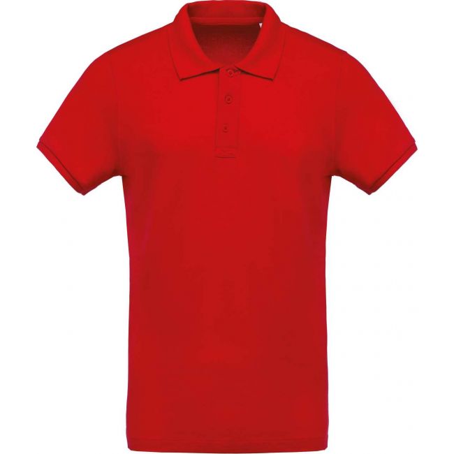 Men's organic piquÉ short-sleeved polo shirt culoare red marimea xl