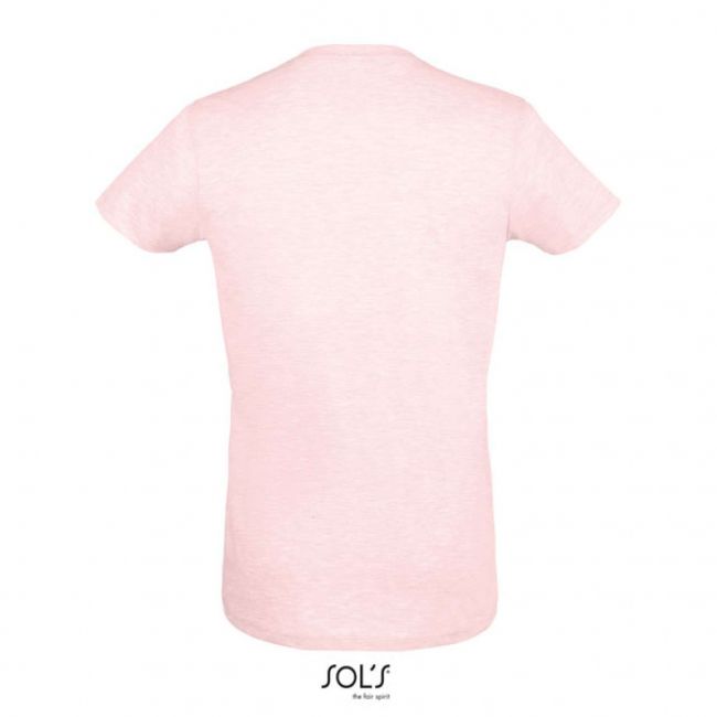 Sol's regent fit - men’s round neck close fitting t-shirt culoare heather pink marimea l