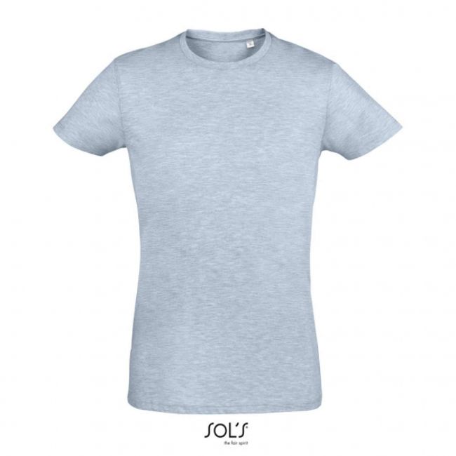 Sol's regent fit - men’s round neck close fitting t-shirt culoare heather sky marimea l