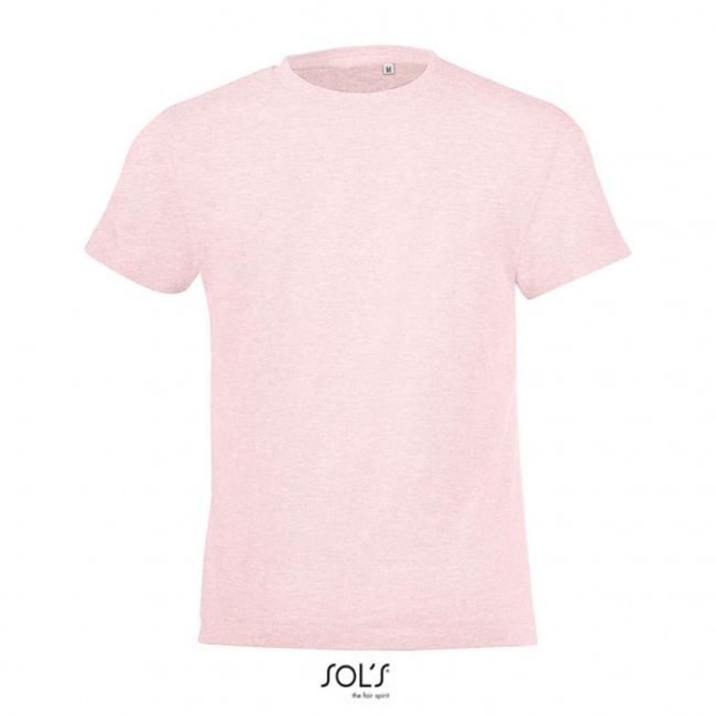 Sol's regent fit kids - round neck t-shirt culoare heather pink marimea 6a