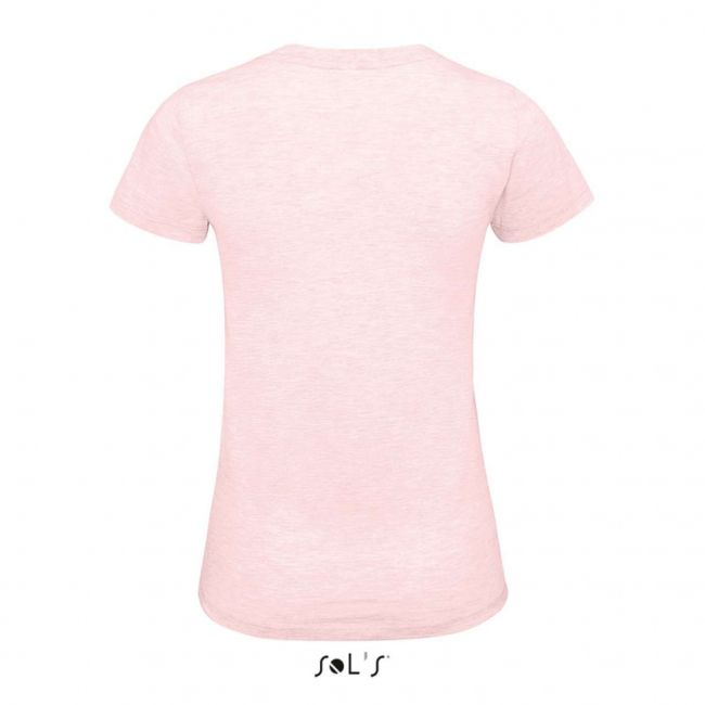 Sol's regent fit women round collar fitted t-shirt culoare heather pink marimea m