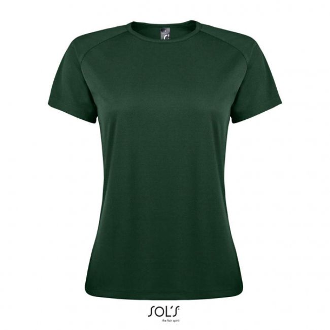 Sol's sporty women - raglan-sleeved t-shirt culoare forest green marimea xl