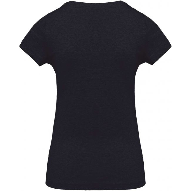 Ladies’ organic cotton crew neck t-shirt culoare french navy heather marimea l