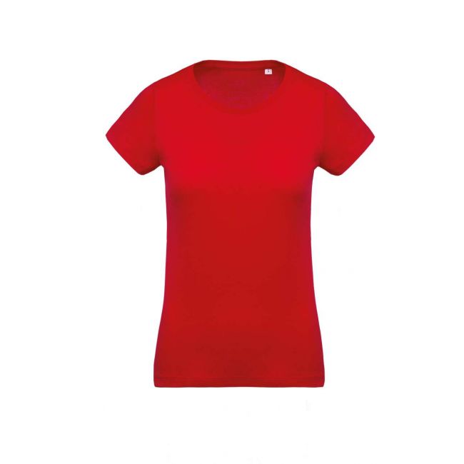 Ladies’ organic cotton crew neck t-shirt culoare red marimea m