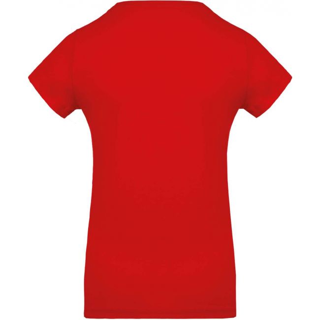 Ladies’ organic cotton crew neck t-shirt culoare red marimea xs