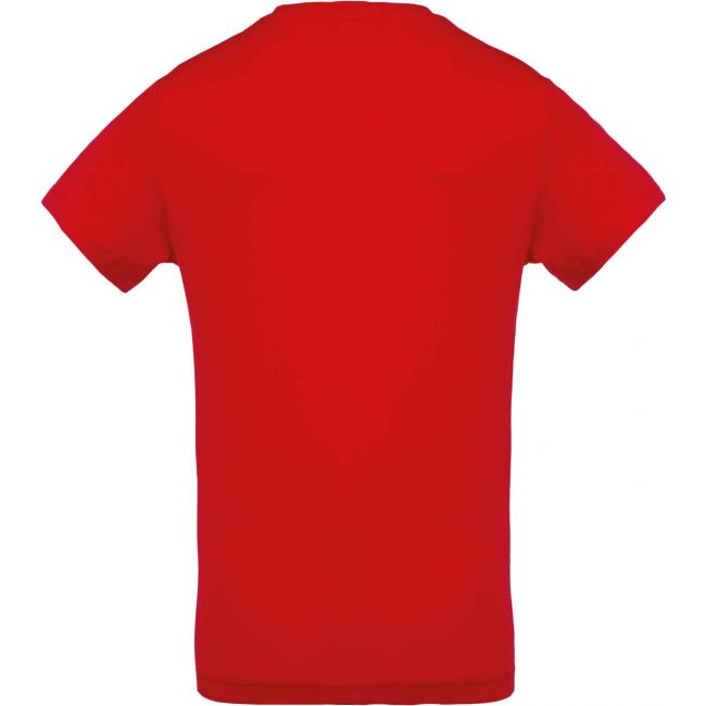 Men's organic cotton crew neck t-shirt culoare red marimea s