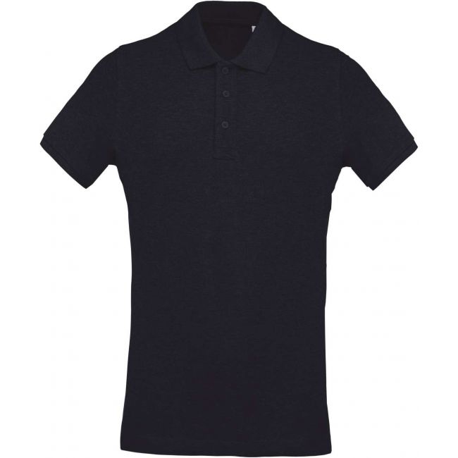 Men's organic piquÉ short-sleeved polo shirt culoare french navy heather marimea 3xl