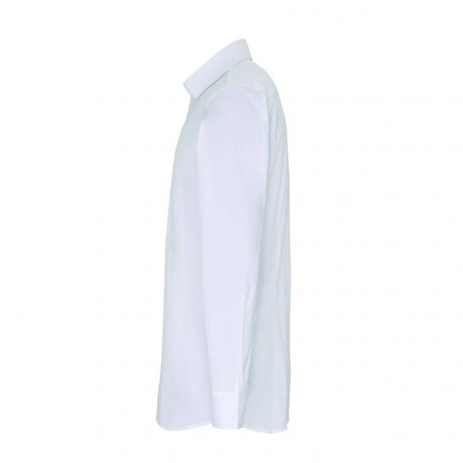 Men's stretch-fit cotton poplin long sleeve shirt culoare white marimea 2xl