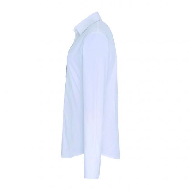 Women's stretch-fit cotton poplin long sleeve shirt culoare white marimea 3xl