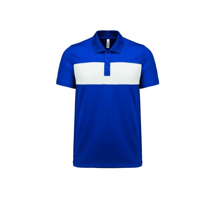 Adult short-sleeved polo-shirt culoare sporty royal blue/white marimea 2xl