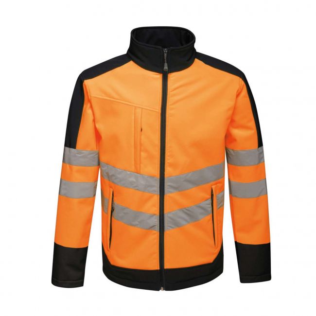 Hi-vis pro 3 layer softshell culoare orange/navy marimea s