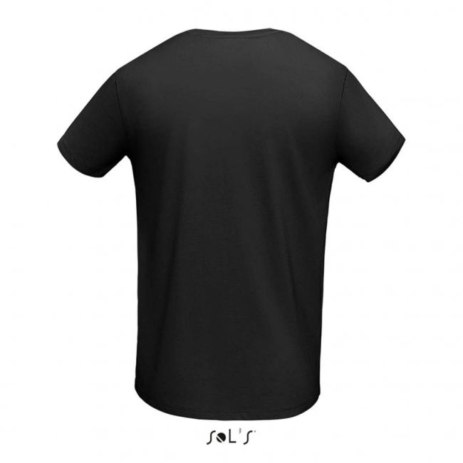 Sol's martin men - round-neck fitted jersey t-shirt culoare deep black marimea 3xl