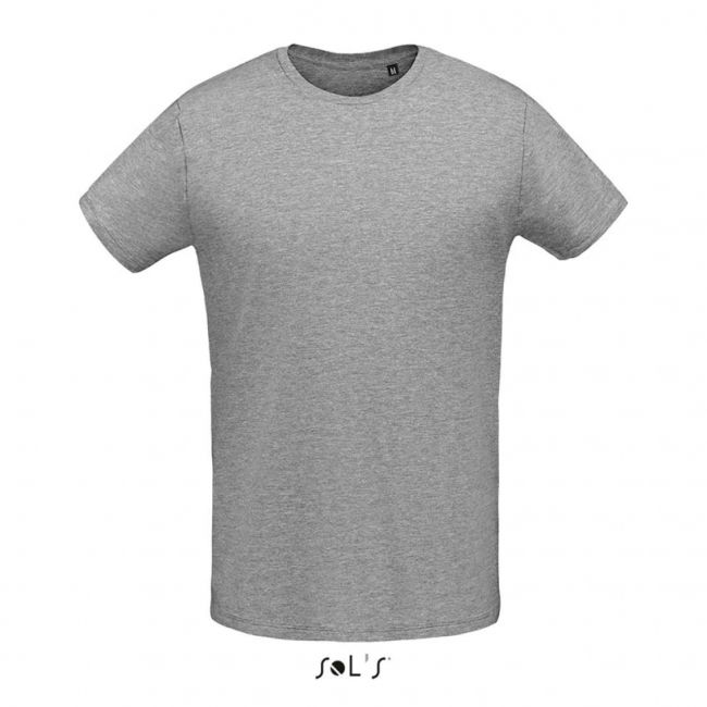 Sol's martin men - round-neck fitted jersey t-shirt culoare grey melange marimea xl