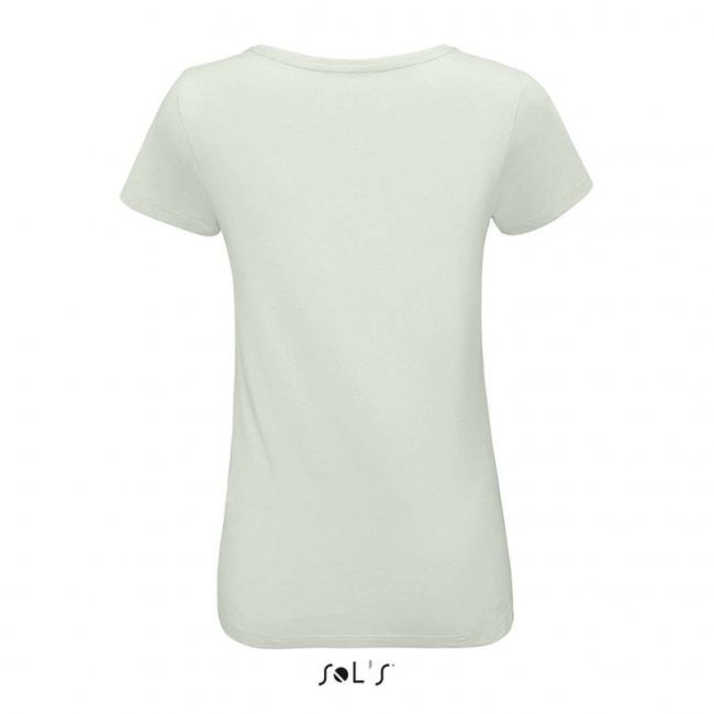 Sol's martin women - round-neck fitted jersey t-shirt culoare creamy green marimea 2xl