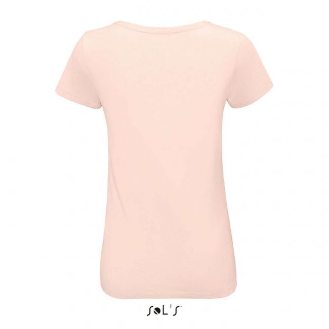 Sol's martin women - round-neck fitted jersey t-shirt culoare creamy pink marimea xl